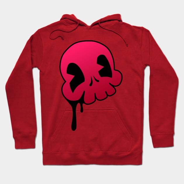 Skull Drip'z Red and Black Hoodie by FlameCat